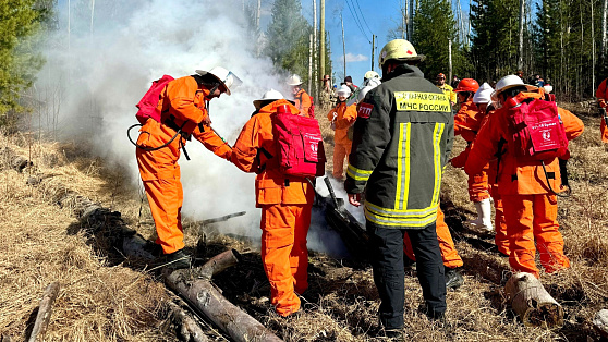 Добровольцы ГДК Югры вместе с коллегами из Сербии учатся тушить пожары