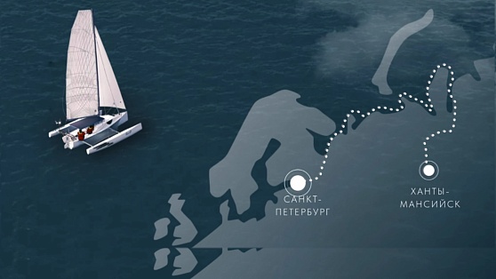 Югорские путешественники на парусном тримаране доплыли до Санкт-Петербурга