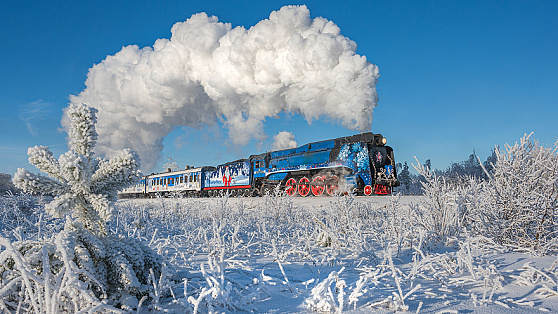 В Нижневартовск прибыл поезд Деда Мороза из Великого Устюга