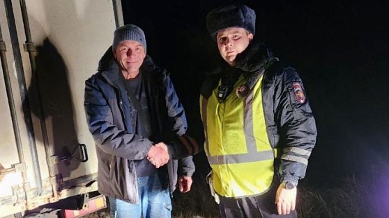 Полицейские в Югре спасли замерзающего на трассе водителя