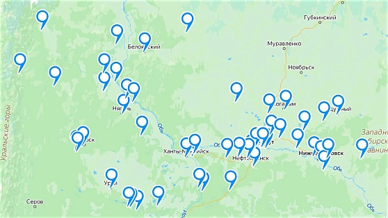 В Югре появилась интерактивная карта крещенских купелей
