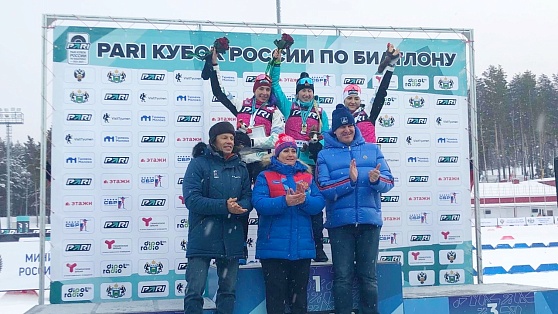 Югорские биатлонистки завоевали медали на этапе Кубка России