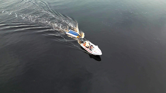 В Урае произошло условное столкновение двух лодок